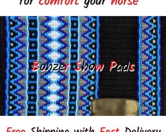 Custom Western Show Pad – Handmade Wool Saddle Blanket