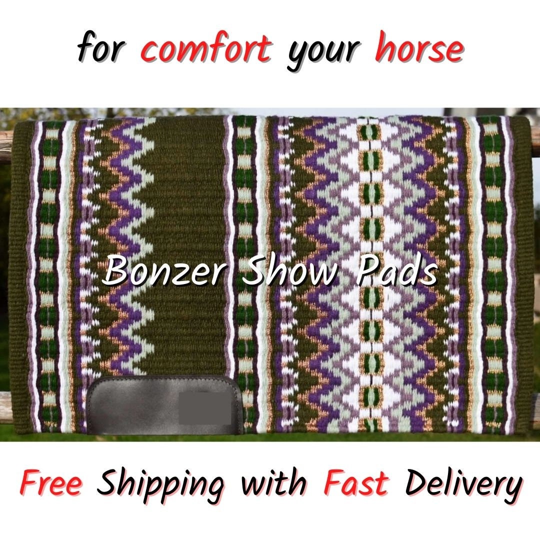 Buy Show Pad Western Saddle Pad Wool Saddle Blanket for Horse Online in