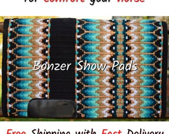 Western Saddle Pad, Custom Show Saddle Pad, Bright Horse Riding Blanket, Western Horse Pad, Saddle Pad for Horse Riding