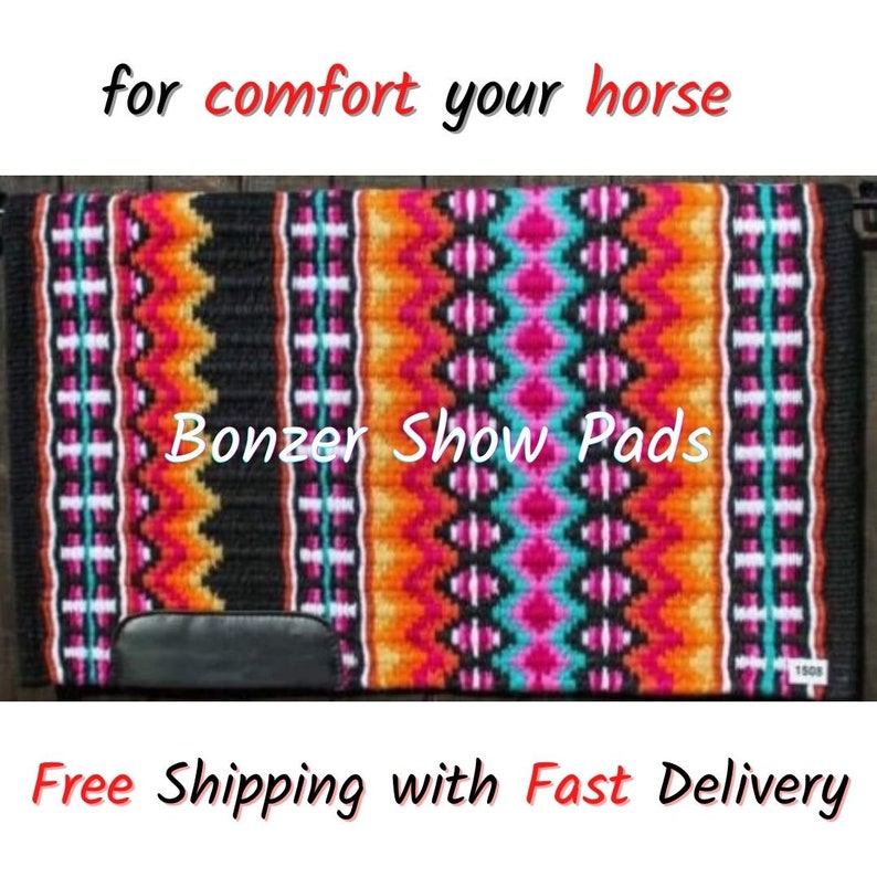 Show Pad Western Show Saddle Pad Horse Show Saddle Pads Hunter Etsy