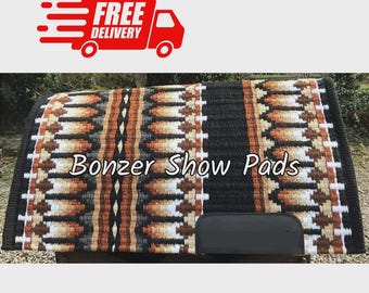 Western Show Pad Wool Saddle Blanket Showmanship Horsemanship Ranch Riding Custom Size