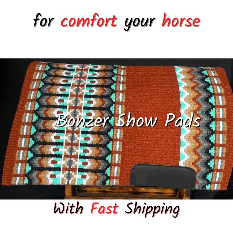 Western Show Pad Saddle Pad Show Pads Saddle Blanket Hunter Show Pad Wool Saddle Blanket Western