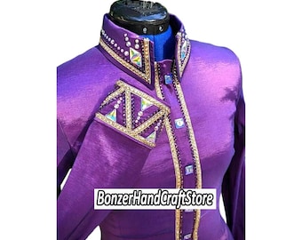 Purple show shirt showmanship shirt western show shirt horse show shirt gift for her shirt for her shirt for show horsemanship shirt
