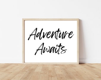 Adventure Awaits Printable, Adventure printable, Adventure awaits wall art, Adventure wall art, Adventure art, Teen Wall Art, Nursery art