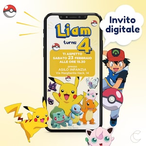 Invito digitale compleanno - POKEMON