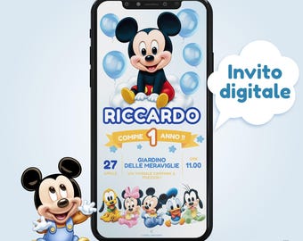 Invito digitale TOPOLINO & Friends