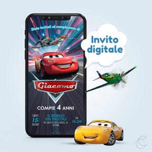 Invito digitale compleanno - CARS