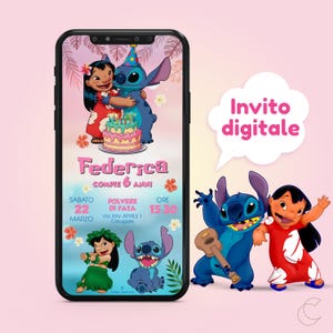 Invito digitale compleanno - LILO E STITCH