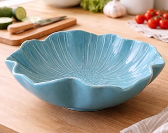 Große blaue Blumenschale von Dartis