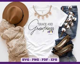 Grace and Greatness SVG, Grace SVG, Greatness SVG, Christian Svg, Faith Svg, Scripture Svg, Grace T-Shirt, Christian Gifts