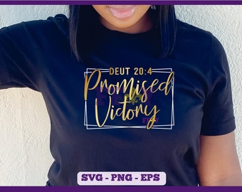 Promised Victory SVG, Bible Verse SVG, Religious Svg, Inspirational SVG, Motivation Svg, Spiritual Svg, Cricut Silhouette Cutting File