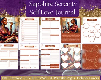 Self Love Wellness Journal, Empowerment and Manifestation Journal, Wellness Planner, Vision Board and Mood Tracker Journal For Women
