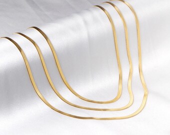 Herringbone gold plated chain