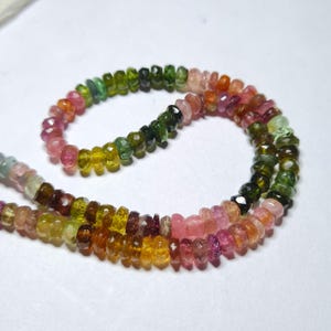 Stunning natural faceted Tourmaline beads 5mm ,12 Inch Strand, Multi Color Gemstone Beads for Jewelry Making, Healing, DIY Crafts, wholesale