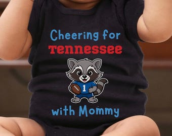 Maillot personnalisé pour le jour du match pour bébé, idées d'équipement de football du Tennessee, premier dimanche, cadeaux de fête prénatale pour le sport