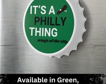 Aimant ouvre-bouteille sur le thème du football de Philadelphie, cadeau amusant pour les amateurs de bière