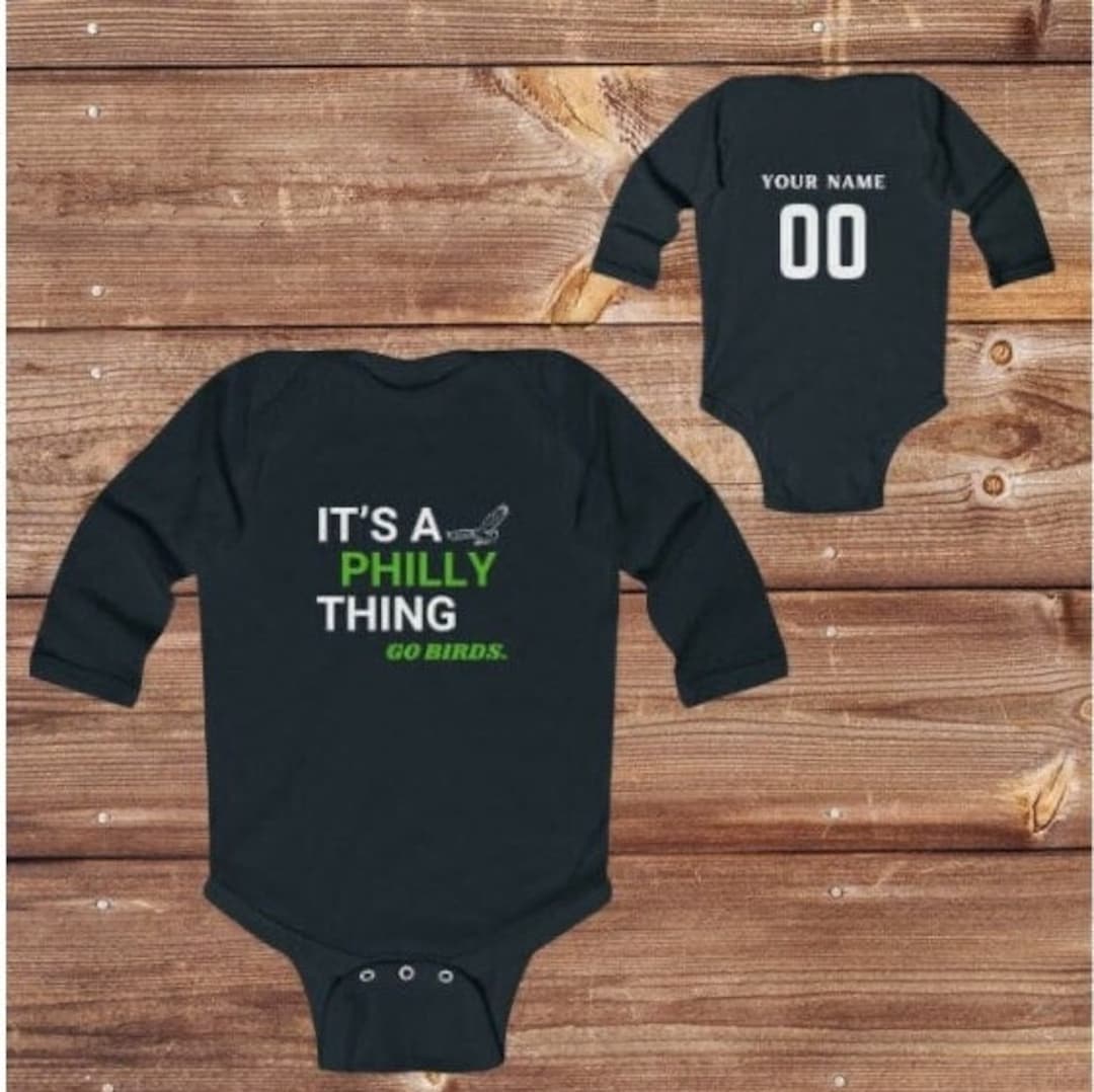 Custom Baby Eagles Long Sleeve Onesie Kelly Green Onesie Etsy UK