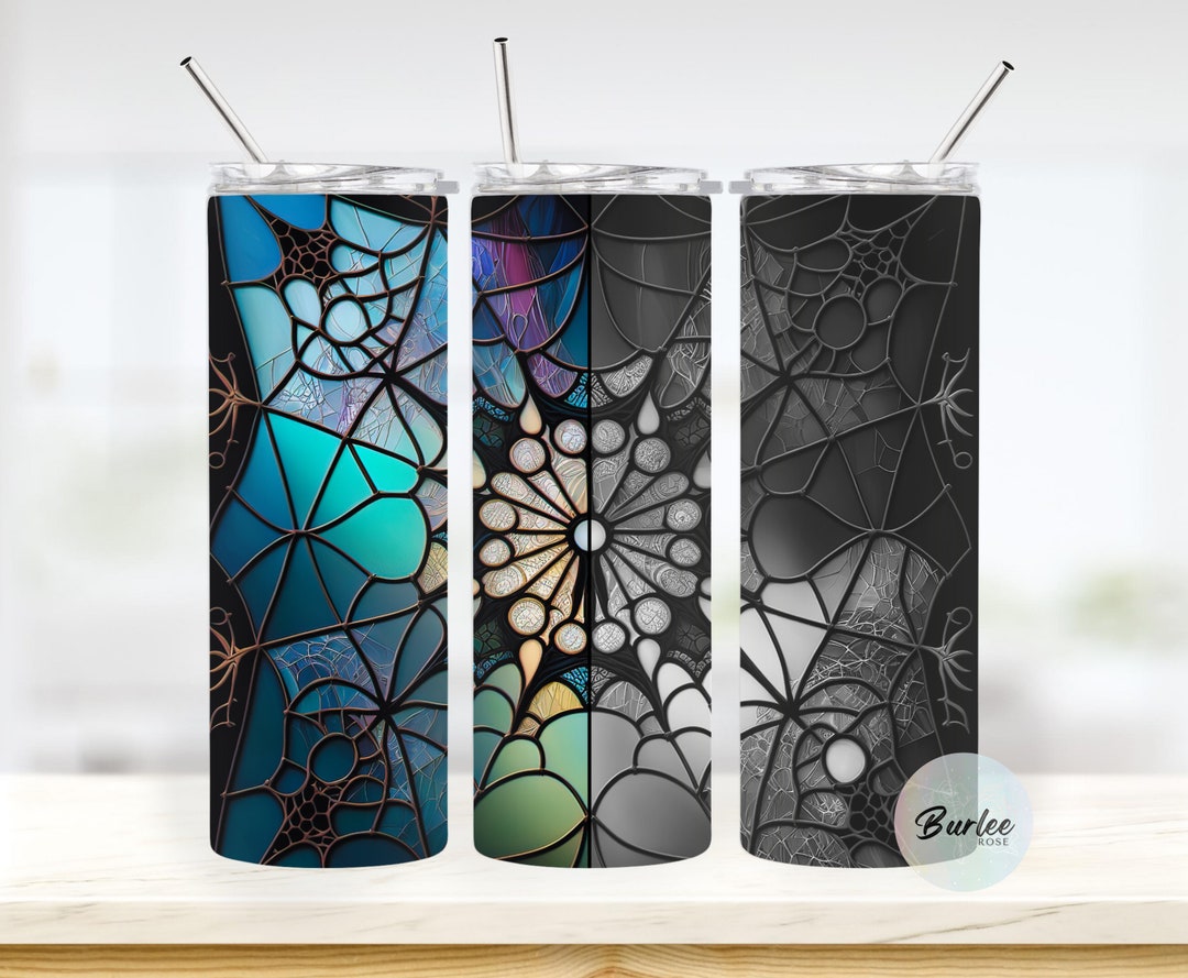 Spider Web 20oz Skinny Tumbler With Straw Spider Gifts Halloween ...