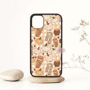 Plaid Fall Things Phone Case iPhone Case Samsung Case Halloween Gifts For Women Halloween Phone Case Gift For Her Fall Phone Case
