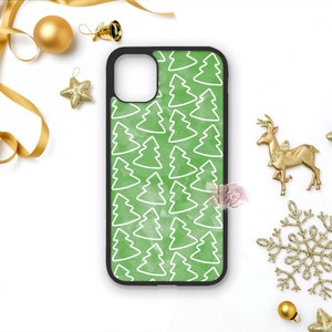 Custodia per telefono albero di Natale verde Custodia per iPhone Custodia per Samsung Regalo per le donne Custodia per telefono di Natale carina Regalo per lei Custodia per telefono per le vacanze Albero verde