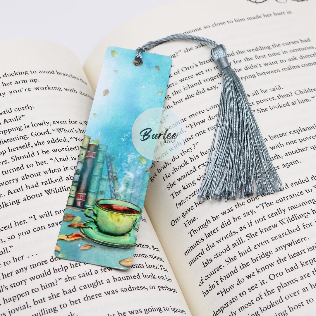 Coffee and Books Bookmark Metal With Tassel: Bookish Merch, Gifts for ...