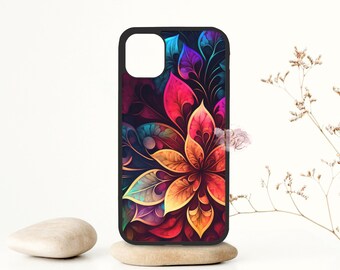 Neon Flower Phone Case iPhone Case Samsung Case Floral Gifts For Women Cute Phone Case Gift For Her Girls Gift Colorful Floral Phone Case