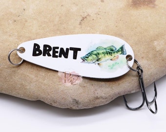 Señuelo de pesca personalizado con nombre personalizado: regalos para pescadores, Día del Padre, cumpleaños, Navidad, recuerdo.
