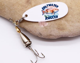 Señuelo de pesca para pescadores de agua salada: regalos de pesca para hombres, recuerdos de pescadores y amantes de la pesca.