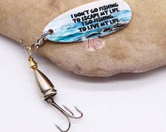 Señuelo "Pesca para vivir mi vida": Regalos de pesca para hombres, Día del Padre, cumpleaños y Navidad