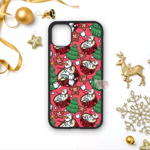 Relaxing Hot Cocoa Phone Case iPhone Case Samsung Case Gifts For Women Cute Christmas Phone Case Gift For Her Marshmallow Phone Case
