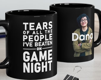 Game Night trophy Gamer mug Board game gift Personalized Award Video Game trophy for Family Game Night Boardgame 11 oz Mug in White or Black