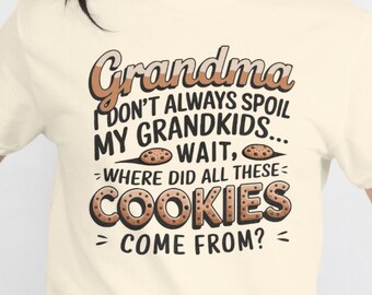 Funny Grandma Shirt, Cute Mother's Day Gift for Grandmother from Grandkids, Humorous Cool Grandma Saying Tee, Spoiling The Grandkids Tshirt