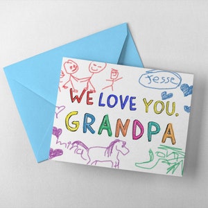 Carte de fête des pères imprimable pour grand-père de cadeau de petits-enfants pour grand-père de cadeaux de fête des pères rapides pour enfants pour Grampy Téléchargement numérique