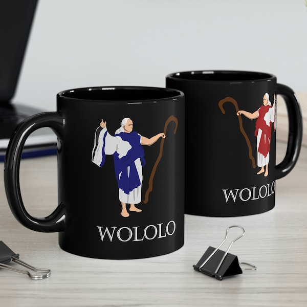 WOLOLO Age of Empires 2 priest mug, Age of Empires monk cup, AOE merch, 11 oz. mug