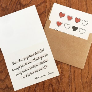 Benutzerdefinierte Nachricht Valentinskarte Personalisierte Hinweiskarte Valentinstag Handgefertigte Anpassbare Jubiläumskarte, Physisch oder Digital Printable
