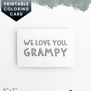Carte de fête des pères imprimable pour carte Grampy de cadeau de petits-enfants pour Grampy de cadeaux de fête des pères rapides pour enfants pour Grampy Digital Download