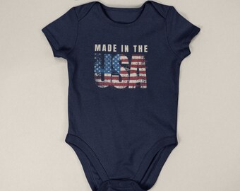 Fourth of July Baby Outfit 4th of July Infant clothing for Baby Fourth of July Baby Bodysuit "Made in the USA" Funny Baby Shirt Boy or Girl