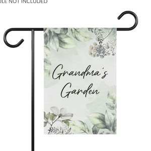 Grandmas Garden Sign Custom Garden Flag Personalized Outdoor Flag Sign for Garden Custom Personalized House Banner Garden Banner for Yard