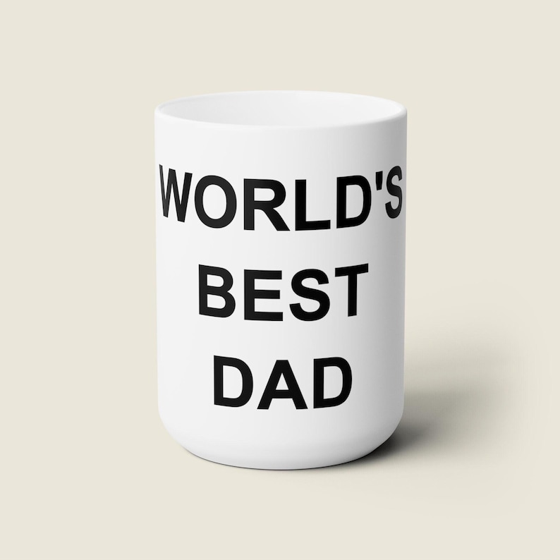 World's Best Dad Mug Office Parody The Office Inspired Gift for Dad, Screen Accurate, Fathers Day Gifts Funny Father's Day The Office Cup image 1