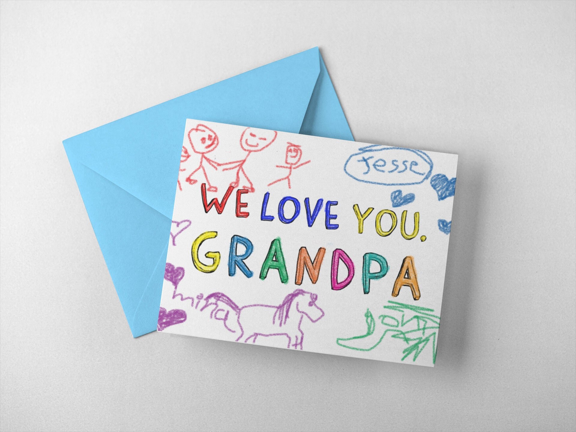 Printable Father's Day Card for Grandpa From Grandchildren Gift for ...