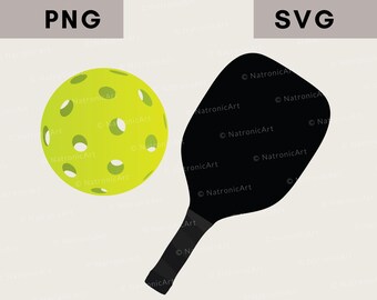 Pickleball SVG/PNG Pickleball Paddle SVG Pickleball Clipart Pickleball Graphic for Canva, Cricut, Silhouette, Kittl Instant Digital Download