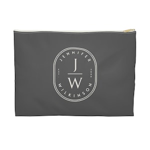 Monogram Makeup bag Custom Monogrammed Bag Custom Pencil Case Cute Pencil Pouch Personalized Accessory Pouch w/ Name, Initials, & Birth Year