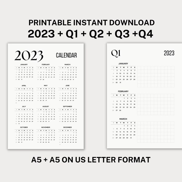 2023 Calendar Dashboard Etsy