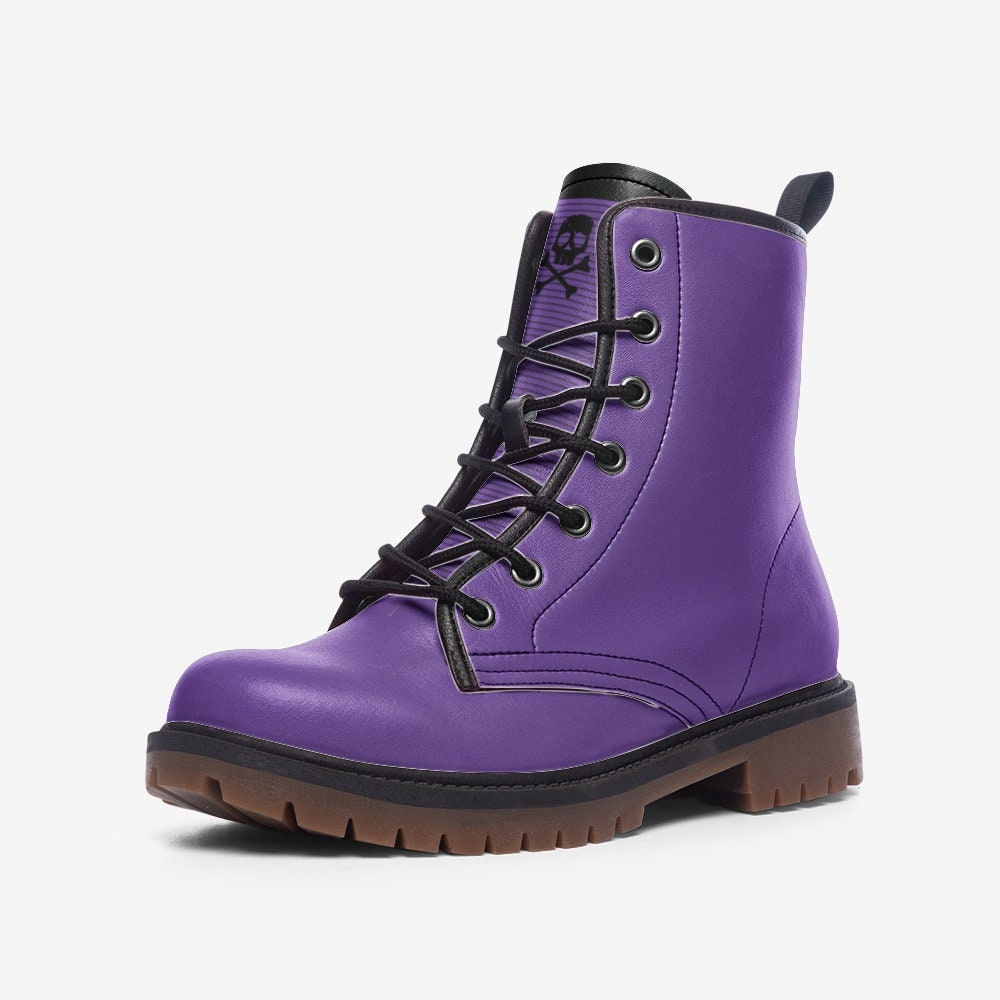 Classic Purple / Gothic, Punk, Combat Boots in Unisex Casual Classic Purple / Gothic, Punk, Combat Boots in Unisex Casual