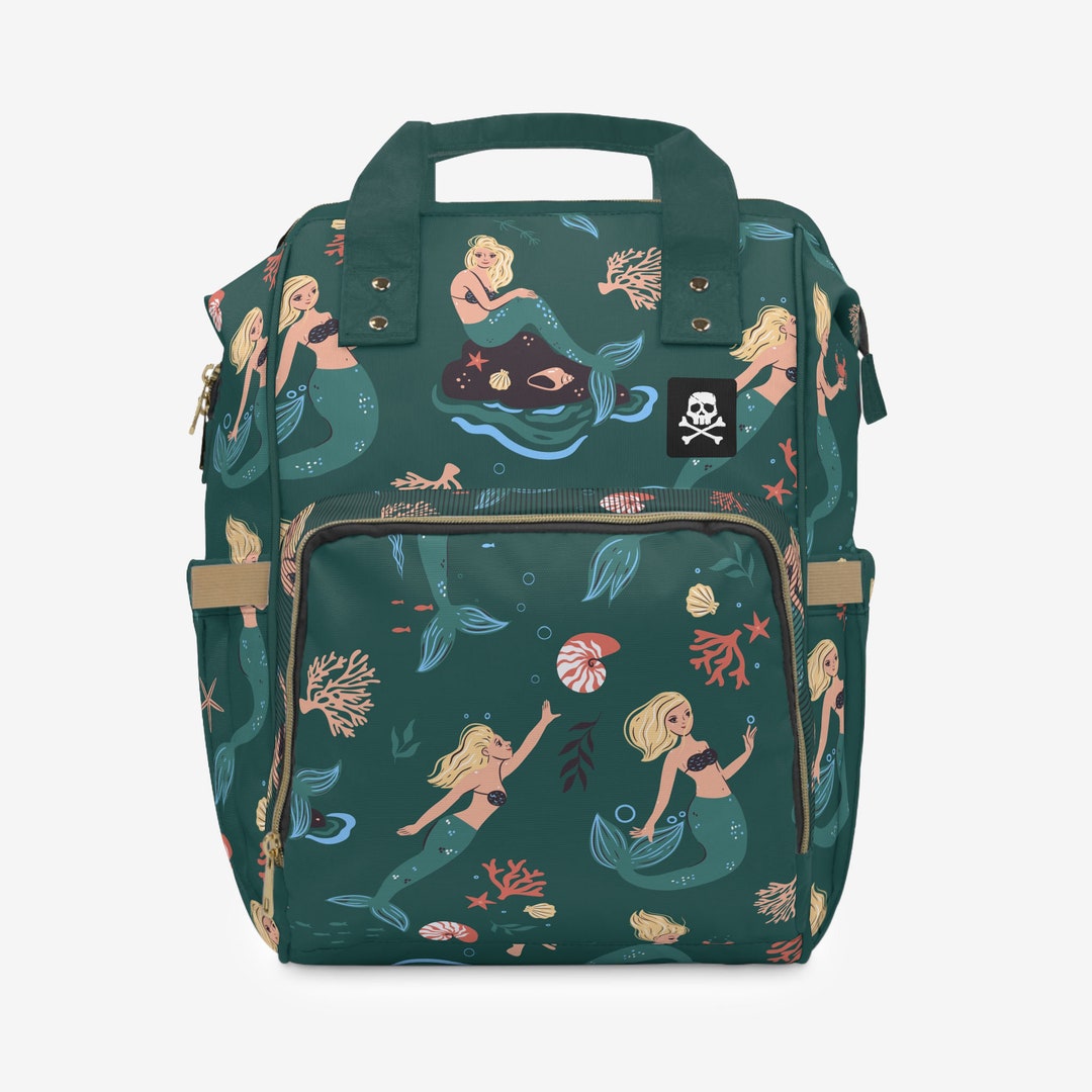Beaded Nouveau Marine Multi-Function Diaper Backpack/Diaper Bag