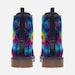 Rainbow Tie Dye Print Women's Boots