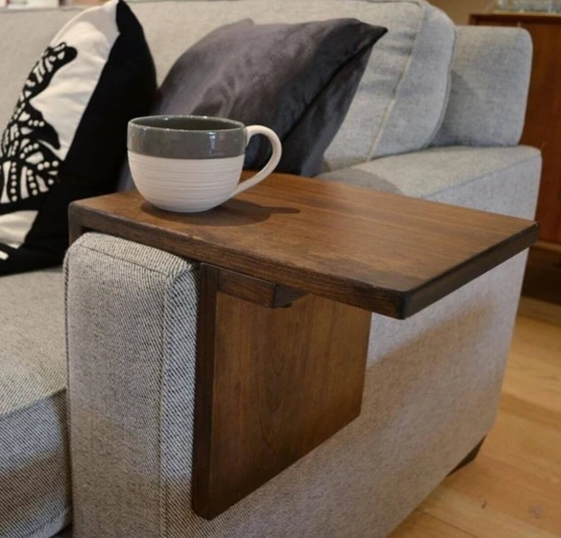 Sofa Arm Table/coffee Table/couch Arm Cup Holder/remote Etsy