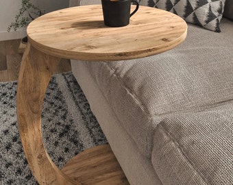 Wheeled C Coffee Table | Wheeled Sofa Table | Side Table | Zigon Coffee Table | Serving Table | Breakfast Coffee Table | Tv Trays, Home Gift