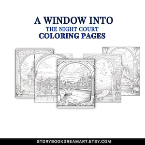 ACOTAR Night Court Coloring Pages: Velaris Cityscapes (Digital Download)