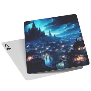 ACOTAR Velaris Arte Jogando pôquer Cartas cartas de pôquer cartas de jogar ACOMAF clube do livro amante fã ideia de presente ACOWAR casa do vento ás de espadas